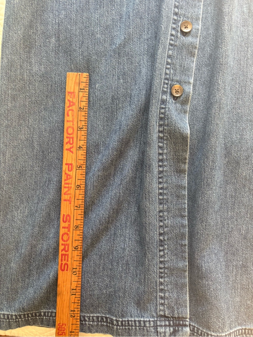 L.L. Bean Vintage Denim Maxi Dress Button-Front Size 10 — image 5 of 8